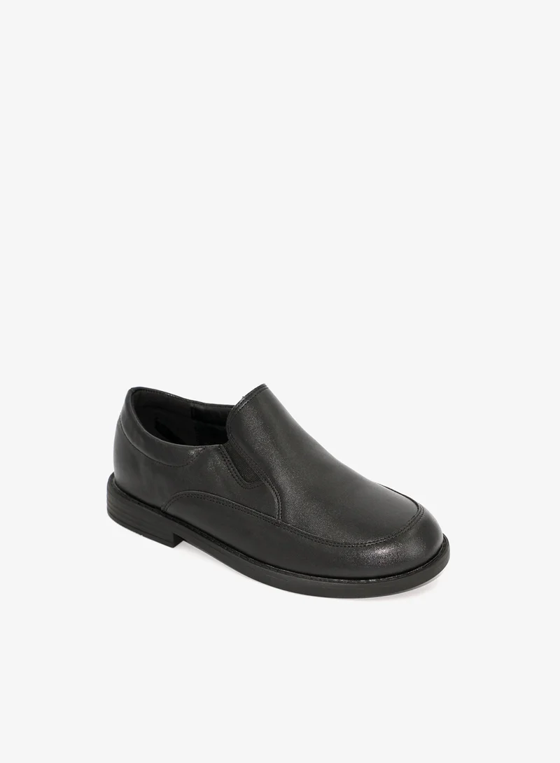 Geoomnii Black Boys School Shoes – Durable Black Formal Uniform Footwear for Kids | Anti-Slip Sole, Cushioned Insole, Easy Closure | Ideal for Daily Use & School Activities for Men | Best Price UAE
