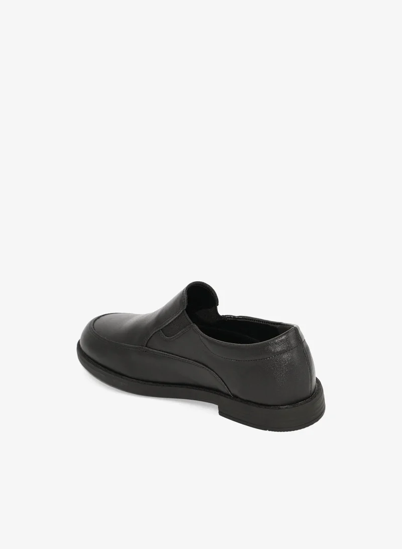 Geoomnii Boys School Shoes – Durable Black Formal Uniform Footwear for Kids | Anti-Slip Sole, Cushioned Insole, Easy Closure | Ideal for Daily Use & School Activities