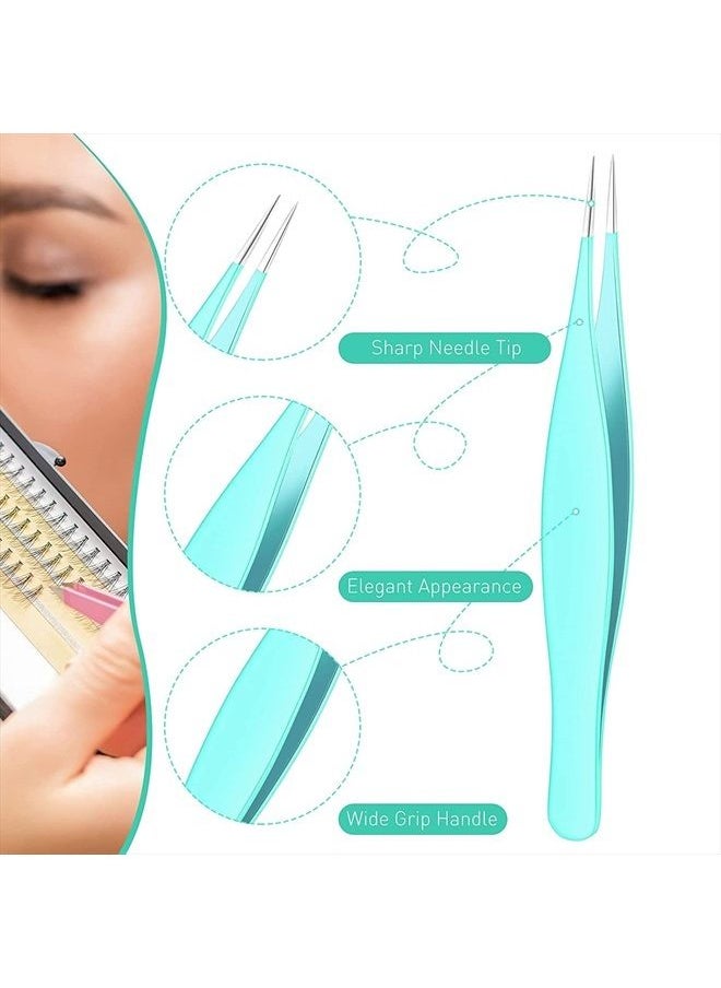 Eyebrow Extensions Kit with 1 x Trays of Mink Eyebrows in Black Comes on Mixed Length Trays 5-8 Mm Mix, Eyebrow Extension Glue Clear & Extension Tweezers (Black Eyebrow, Black Tweezer)