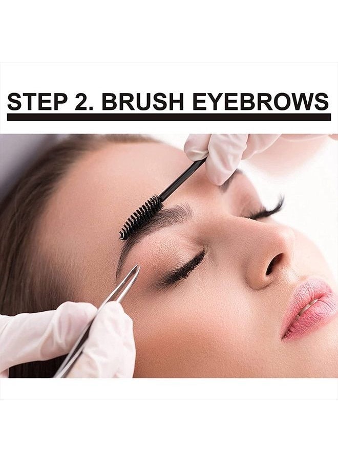 Eyebrow Extensions Kit with 1 x Trays of Mink Eyebrows in Black Comes on Mixed Length Trays 5-8 Mm Mix, Eyebrow Extension Glue Clear & Extension Tweezers (Black Eyebrow, Black Tweezer)