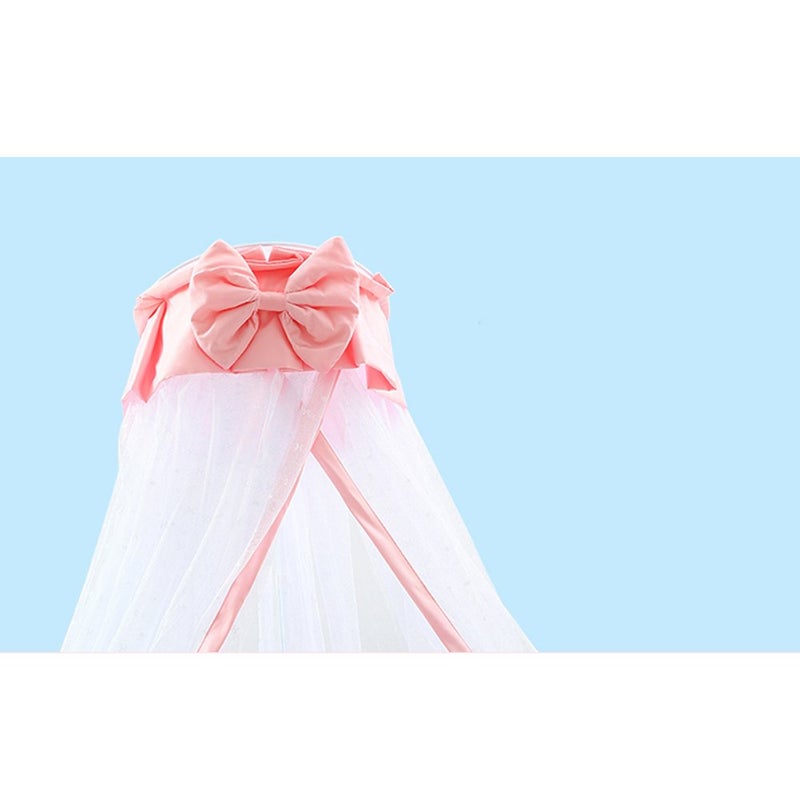 CdyBox Breathable Crib Netting Bed Curtains Canopy for Kids Mosquito Net Bedroom Decor (Pink, Mosquito net) - Image 4