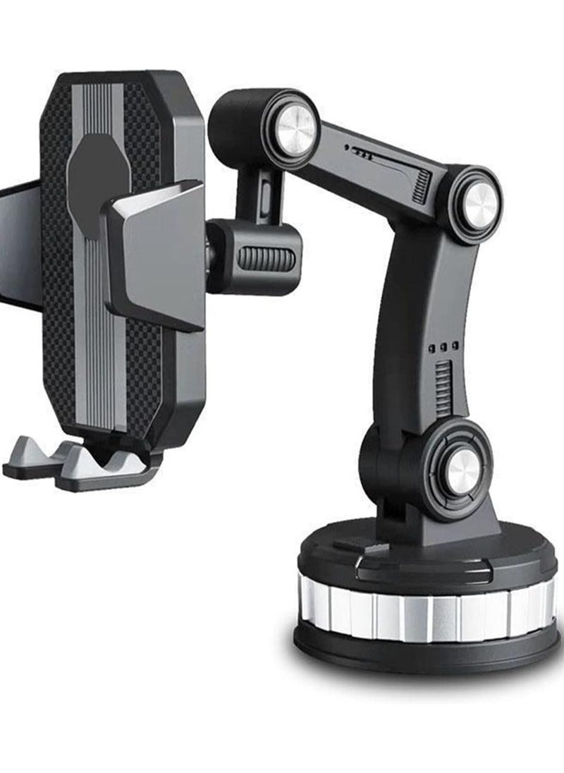 Cup Holder Phone Mount – Super Adhesion Car Phone Holder with 360° Rotation for Dashboard, Windshield, and Skylight
