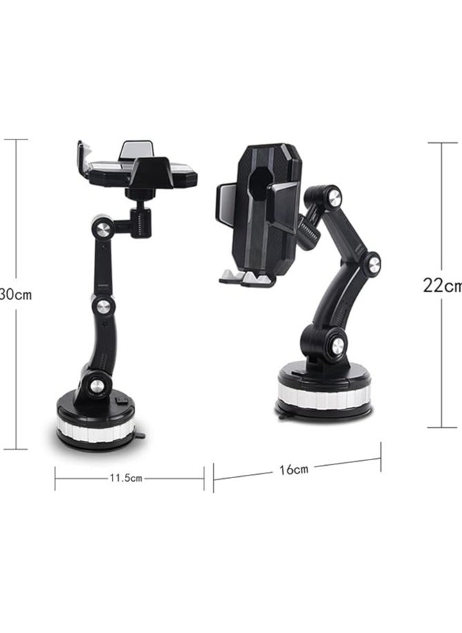 Cup Holder Phone Mount – Super Adhesion Car Phone Holder with 360° Rotation for Dashboard, Windshield, and Skylight