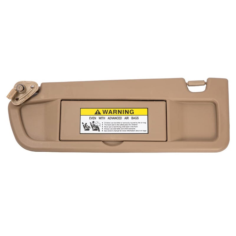 HIMIKI Left Driver Side Sun Visor Sunvisor Compatible with 2006 2007 2008 2009 2010 2011 06 07 08 09 10 11 Civic Replaces 83280SNAW01ZB Beige