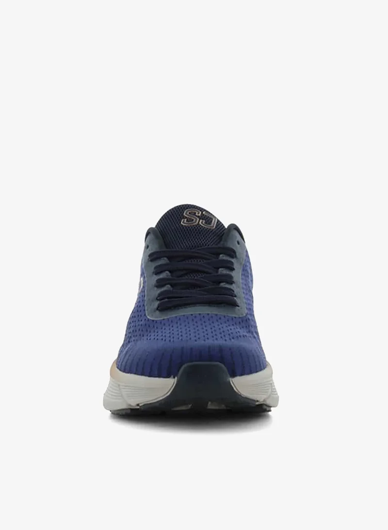 SJ Men's Logo Detail Lace-Up Low Ankle Sneakers