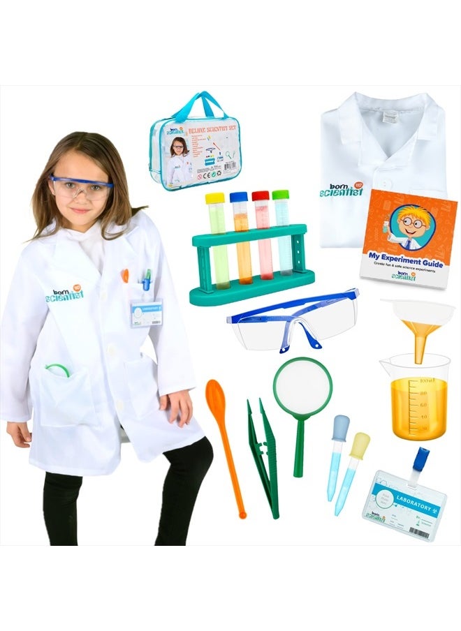 Born Toys Science Kits for Kids w/Kids Lab Coat for Ages 5-8, Includes Science Experiments for Kids, Science Toys, Kids Science Goggles, Kids Science Kits, Dress Up & Pretend Play or Kids Costume  - Image 1