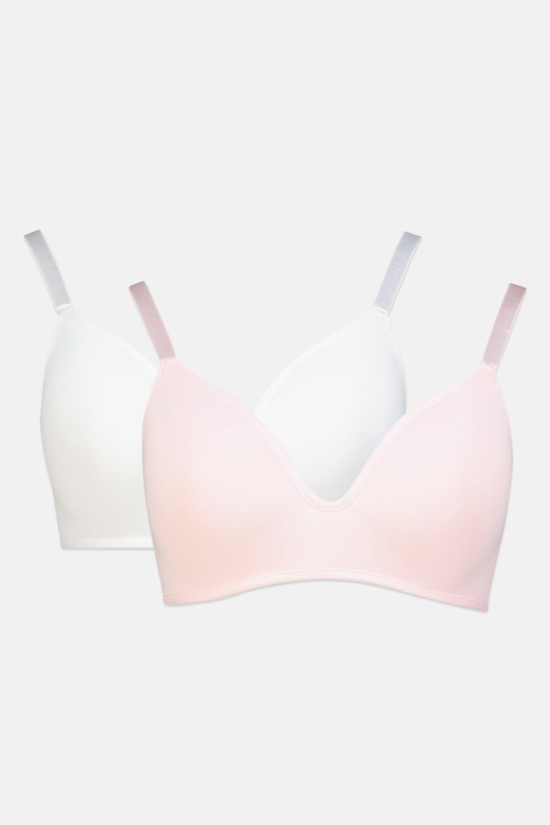 Rene Rofe Women 2 Pieces Padded Non Wired Comfort Bra, Multicolor - Image 3