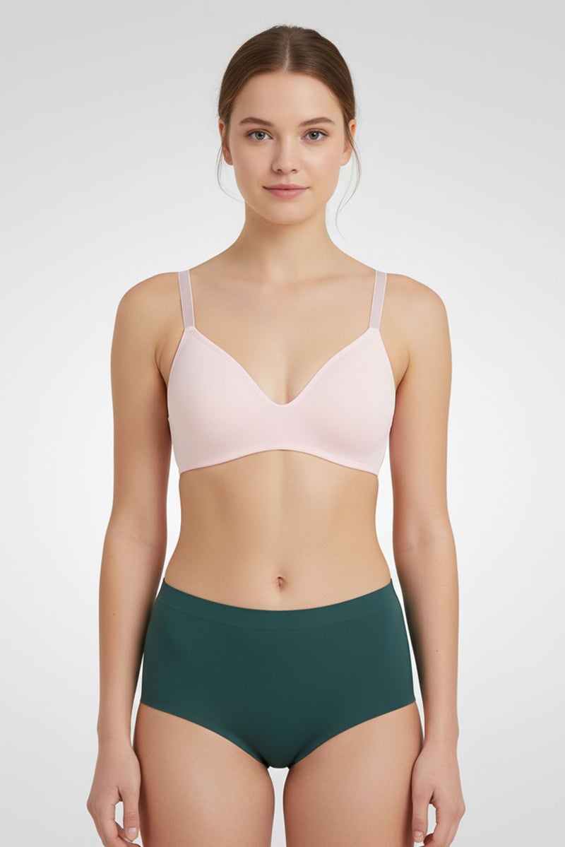 Rene Rofe Women 2 Pieces Padded Non Wired Comfort Bra, Multicolor - Image 1