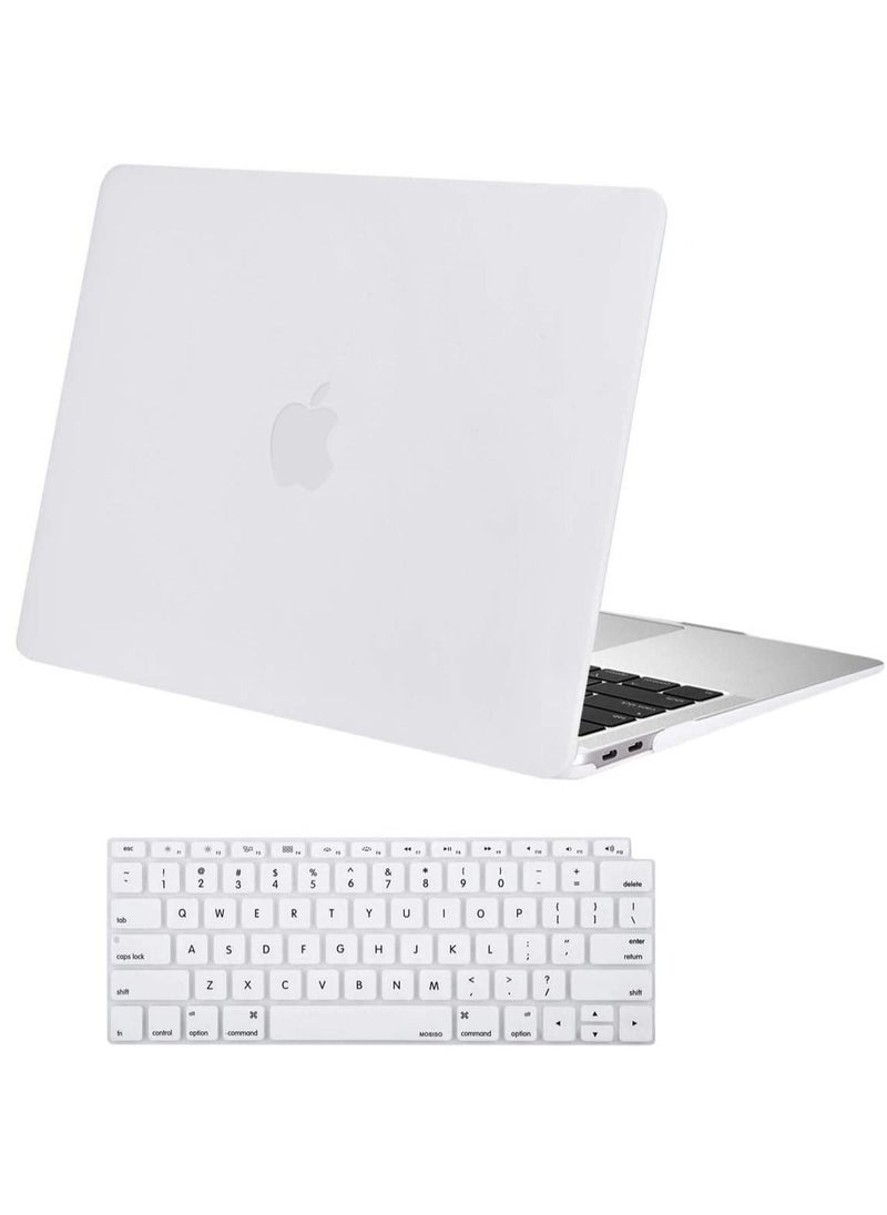 Ntech NTECH Compatible with MacBook Air 13 inch Case 2022 2021 2020 2019 2018 Release A2337 M1 A2179 A1932 Retina Display with Touch ID Plastic Hard Shell Case & Keyboard Cover Skin Crystal Clear  - Image 1