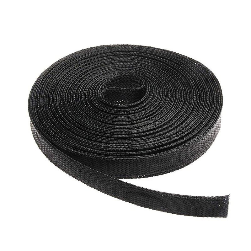 DIY Crafts CTDIYHI36095 510M Black Insulated Braid Sleeving 24681012152025mm Tight PET Wire Cable Protection Expandable Cable Sleeve Wire Gland - Image 3