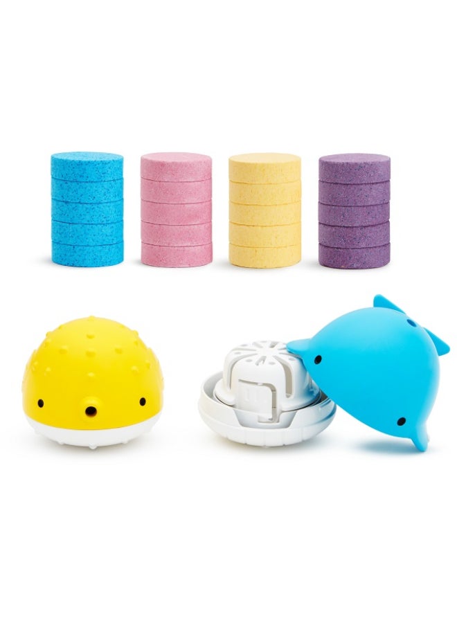Munchkin Color Buddies™ Bath Bombs Set 20pcs 24M+ Kids Bath Toy with Color Changing Water & Floating Dispensers - Image 1