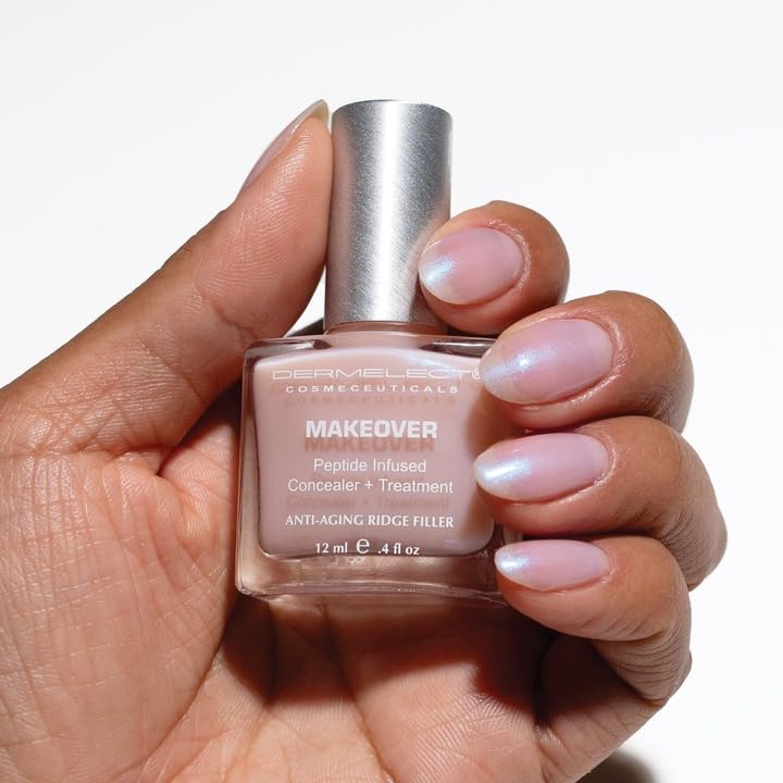 Dermelect Makeover Ridge Filler - Award-Winning Nail Treatment, Strengthens, Moisturizes, Conceals Imperfections, Keratin & Peptide Enriched, For Healthy, Smooth Nails 0.4 oz - Image 2