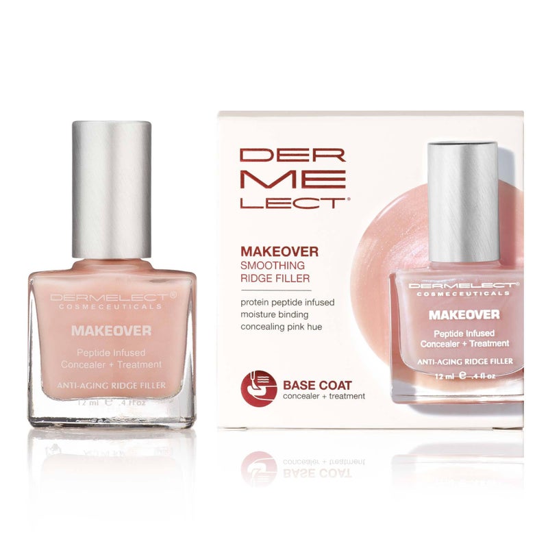 Dermelect Makeover Ridge Filler - Award-Winning Nail Treatment, Strengthens, Moisturizes, Conceals Imperfections, Keratin & Peptide Enriched, For Healthy, Smooth Nails 0.4 oz - Image 1