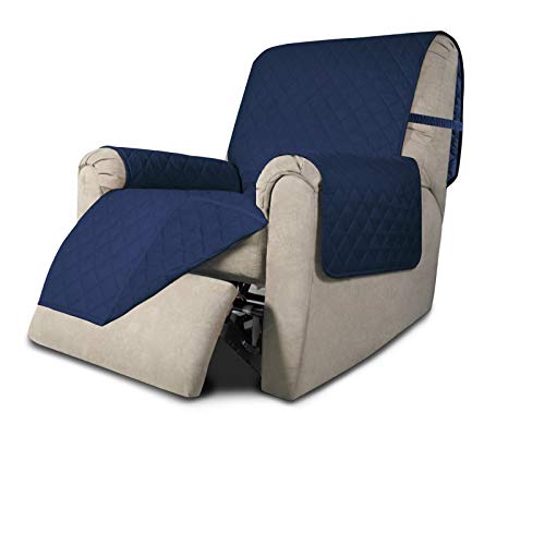 Easy-Going EasyGoing Recliner Chair Slipcover Reversible Sofa Cover Water Resistant Couch Cover Furniture Protector with Elastic Straps for Pets Dog Recliner NavyNavy 