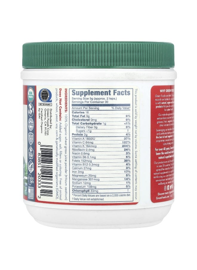 Green Foods Green Foods, Organic and Raw Wheatgrass Shots, 5.3 oz (150 g)  - Image 2