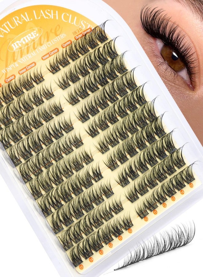 JIMIRE Natutal Lash Clusters Wispy Lashes Clusters Cat Eye Cluster Eyelash Extensions Natural Look 10-16MM Pre-Lash Map Individual Lashes Eyelash Clusters by JIMIRE - Image 1