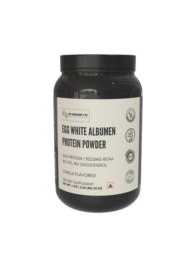 Sharrets Egg White Albumen Protein Powder, 1Kg Vanilla Flavored - Clean Fuel For Your Fitness - Image 1