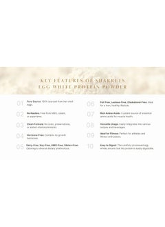 Sharrets Egg White Albumen Protein Powder, 1Kg Vanilla Flavored - Clean Fuel For Your Fitness  - Image 3