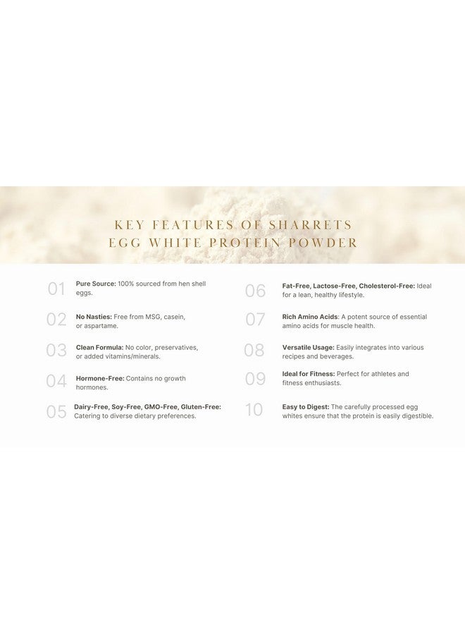 Sharrets Egg White Albumen Protein Powder, 1Kg Vanilla Flavored - Clean Fuel For Your Fitness - Image 3