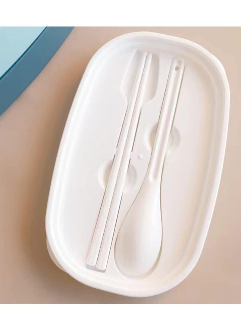 Bento Lunch Box with Bag Stainless Steel Lunch Box, Food Container with Utensils and Handle, Lunch Box For Kids And Adults BPA Free and Food Safe Materials (1400ml, Blue)  - Image 5