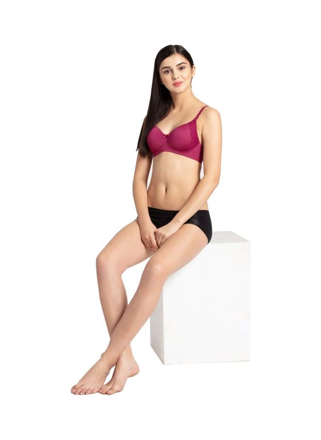 JOCKEY - Jockey 1816 Women Wire free Padded Soft Touch Microfiber Nylon Elastane Stretch Full Coverage Lace Styling Multiway T Shirt Bra - Image 1