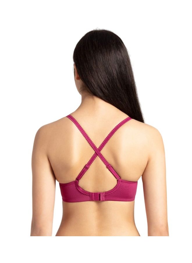 JOCKEY - Jockey 1816 Women Wire free Padded Soft Touch Microfiber Nylon Elastane Stretch Full Coverage Lace Styling Multiway T Shirt Bra - Image 1