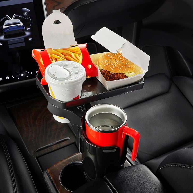 JoyTutus Car Cup Holder Expander, Automotive Cup Attachable Tray with 360Â° Rotation,Large Cup Holder Adapt Most Regular Cups with 18-40 oz, fit in 2.75-3.25 inch Car Holder - Image 1