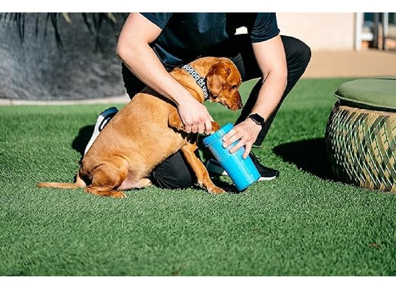 Dexas Lidded MudBuster Portable Dog Paw Cleaner, Pro Blue, Large with Lid - Image 4