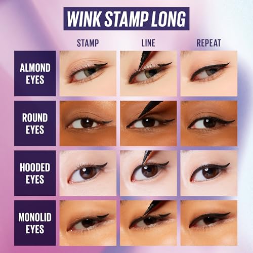 Kaja Winged Eyeliner Set - Wink Stamp Long | with Avocado Extract, Double-ended Wing, Smudge-Proof, Waterproof, Eye Irritation Tested, Long Lasting Pencil, Colorstay, Matte Finish, Cat Eye Look - Image 4