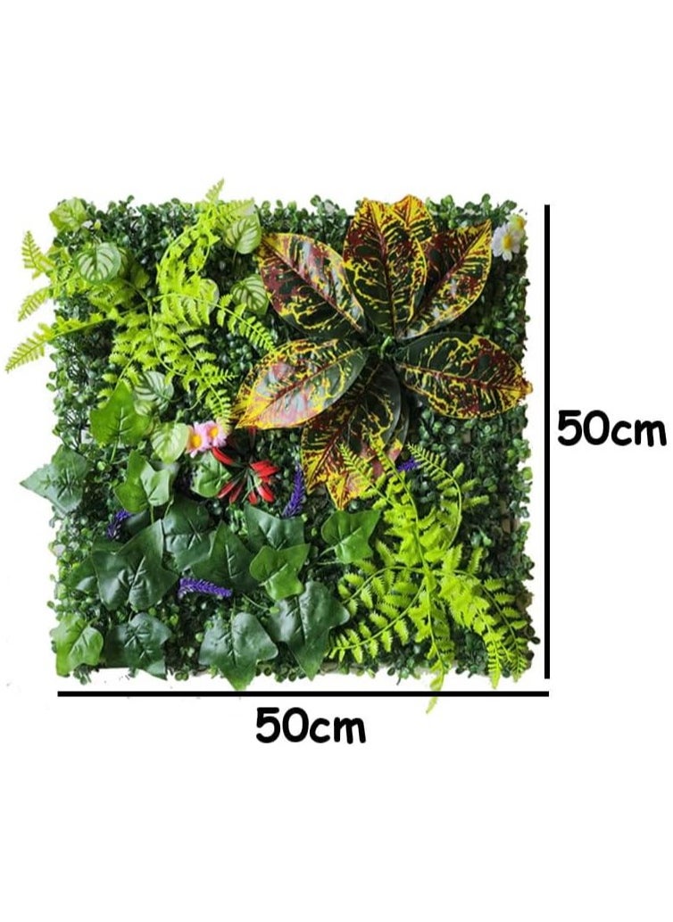 LINGWEI Artificial Grass Wall Panels 50x50cm UV Protected Faux Greenery Privacy Fence Cover Indoor Outdoor Decorative Boxwood Panels for Home Backyard and Wall Decor  - Image 5