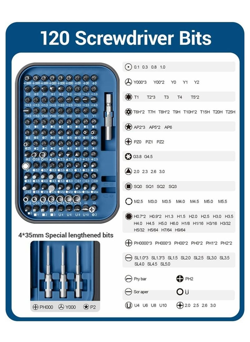 Cool Baby COOLBABY Precision Screwdriver Set New Version 130 in 1 Screwdriver Kit with 120 Screwdriver Bits  Repair Tool Kit With Magnetizer For Smart Phone  Household  - Image 3