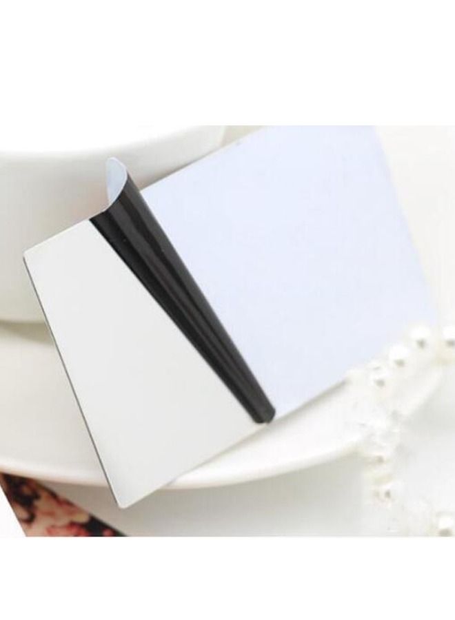 Stainless Steel Unbreakable Pocket Mirror With PU Leather Cover - Image 2