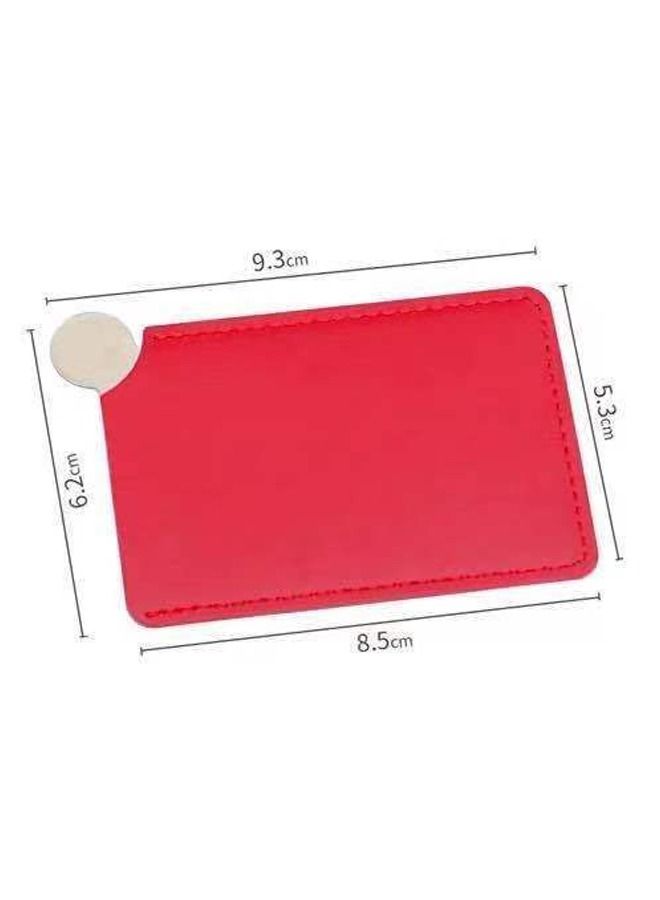 Stainless Steel Unbreakable Pocket Mirror With PU Leather Cover - Image 4