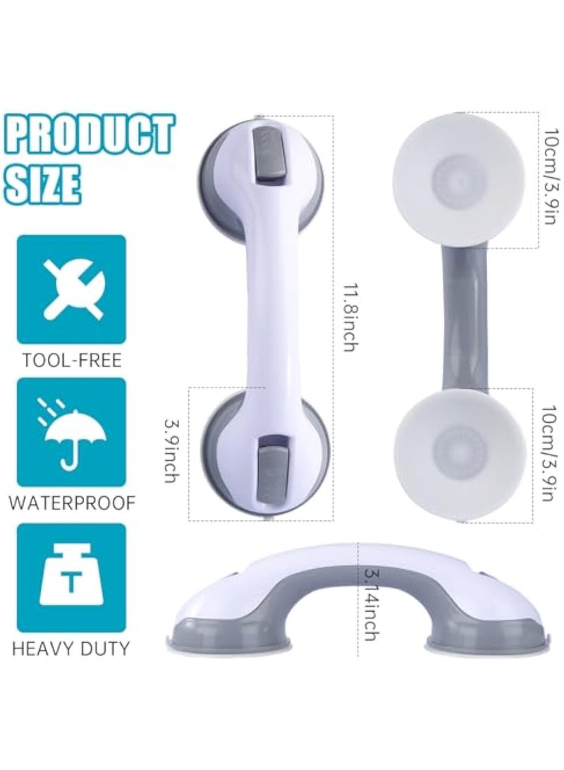 يلا جوي 2 قطعة قضبان إمساك لأحواض الاستحمام والاستحمام، قضبان إمساك دش 12 بوصة لكبار السن، مقبض دش لكبار السن، مقبض حمام المرأة الحامل، بدون حفر وتركيب - Image 4