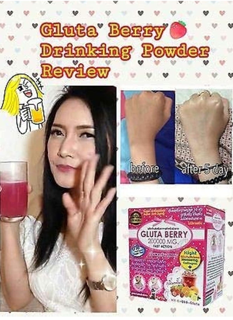 Gluta Berry 200000 mg Drink Skin Whitening Drink Anti Aging Acne Wrinkle RemovaL  - Image 2