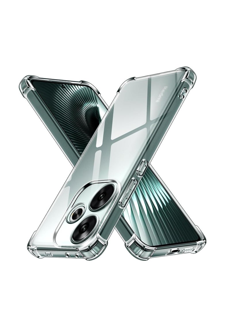 Xiaomi Redmi 13 4G / Redmi Note 13R 5G Case Full Protection [Slim Thin] [Shockproof] Flexible TPU Crystal Clear Soft Skin Silicone Protective Case Cover For Redmi 13 /Redmi Note 13R (Bumber Case)