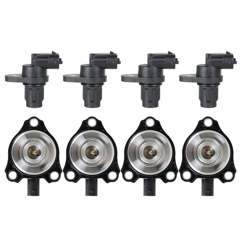 Silscvtt 4pcs Camshaft Position Sensors and Adjuster Magnets Kit A2720510177 2720510177 Replacement for MercedesBenz 20062011