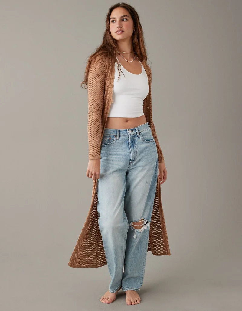 امريكان ايجل كارديغان طويل بحافة إسكالوب