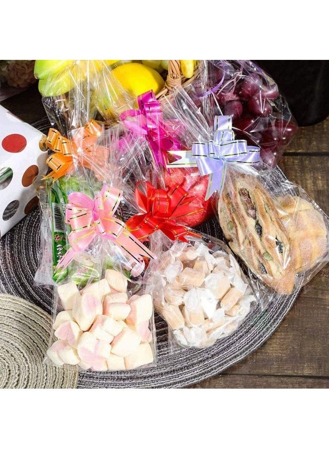 ECVV 100pcs Clear Cellophane Treat Bags with Twist Ties Self Adhesive Cookie Bags Packing Supplies for Party Favor, Candy, Cookie, Popcorn, Dessert, Bakery Clear - Image 5