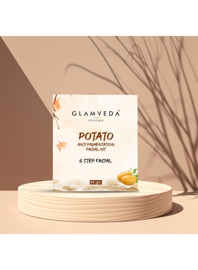Glamveda Potato Anti Pigmentation Facial Kit | 6 Steps Facial | For All Skin Types | 40gm - Image 1