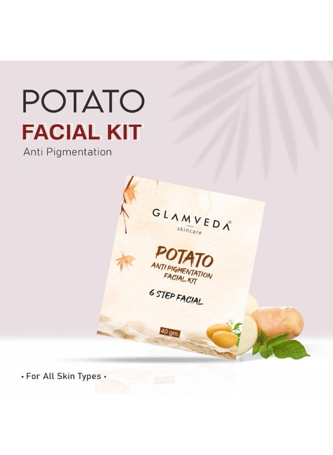 Glamveda Potato Anti Pigmentation Facial Kit | 6 Steps Facial | For All Skin Types | 40gm - Image 2