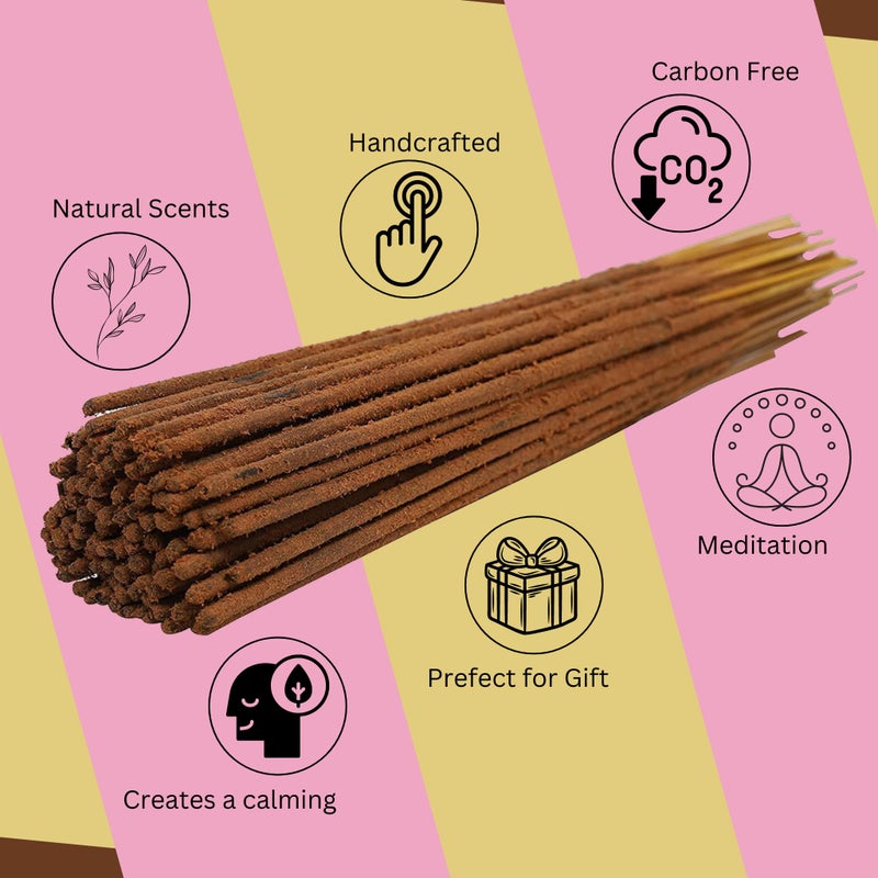 Bless International Bless-Orange-Blossom-Incense-Sticks 100%-Natural-Handmade-Hand-Dipped-Incense-Sticks Organic-Chemicals-Free for-Purification-Relaxation-Positivity-Yoga-Meditation Best-Woods-Scent (100 Sticks(150GM)) - Image 2