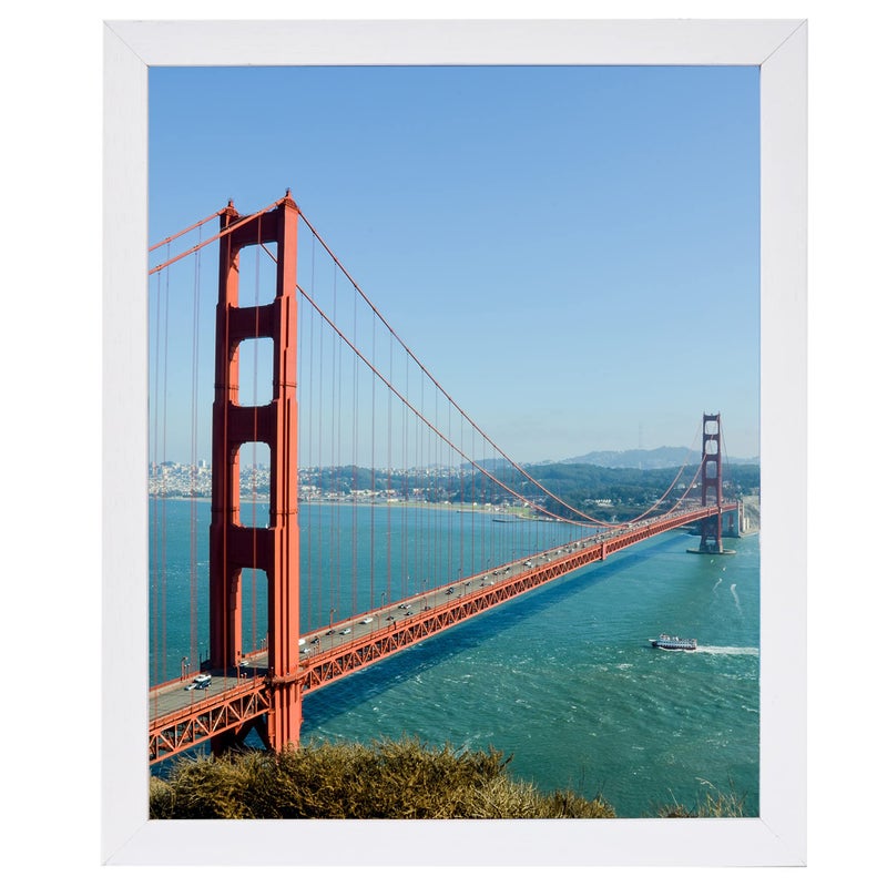 HEYTUYA 8x11 inch Picture Frame White for Wall Hanging or Tabletop  8 x 11 Frame Wall Gallery Photo Frame with Shatter Resistant Plexiglas  White - Image 1
