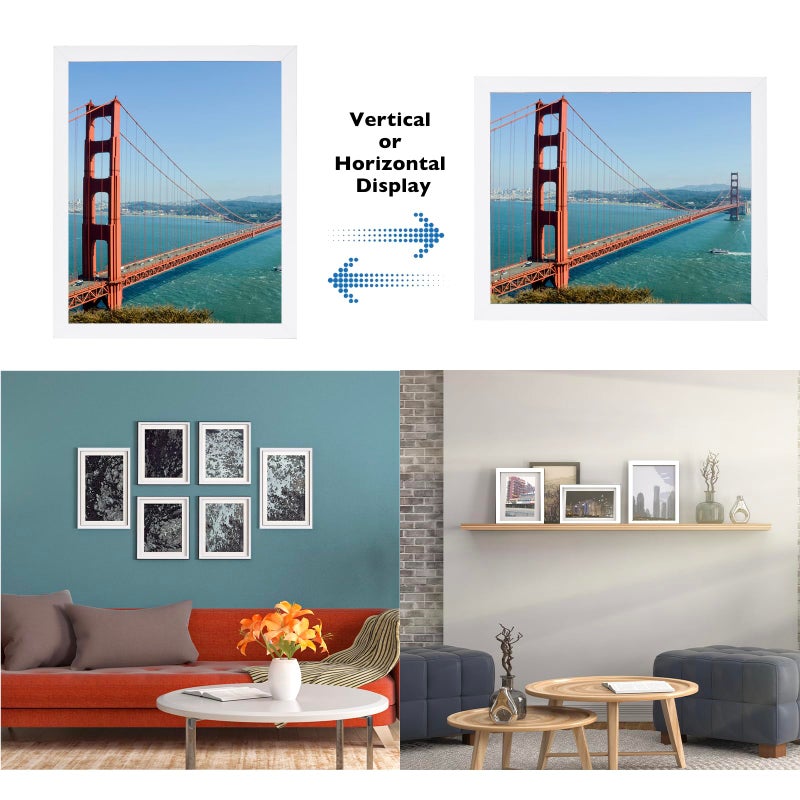 HEYTUYA 8x11 inch Picture Frame White for Wall Hanging or Tabletop  8 x 11 Frame Wall Gallery Photo Frame with Shatter Resistant Plexiglas  White - Image 5