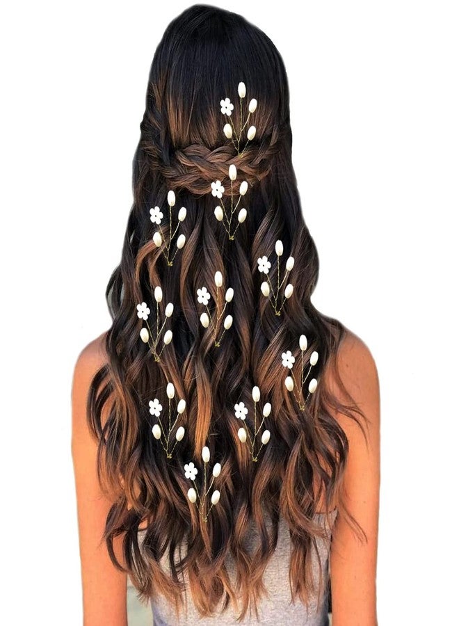 Hair Flare Artificial Metal Flowers with Pearls Designed Hair Pin/Juda Pin/Hair Accessories for Women and Girls- Combo 2494-2502 - Image 4