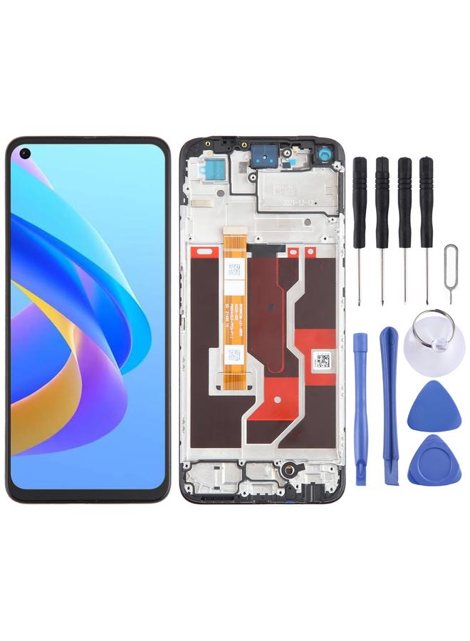 erorex Replacement For OPPO A76 4G OEM LCD Screen Digitizer Full Assembly with Frame - Image 1