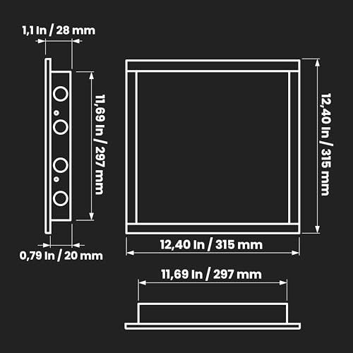 Repa Market 12 x 12 Inch Wall Access Panel for Drywall – Anthracite ABS Plastic Wall Hole Cover Plate/Plumbing Access Panel for Drywall & Ceiling/Cover Plates with Latch – Durable Service Hatch - Image 2