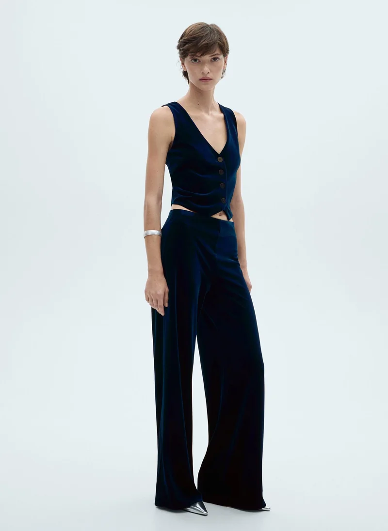 مانجو Velvet Wideleg Trousers