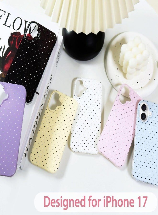 Hython for iPhone 17 Case Cute Polka Dot Aesthetic Design Simple Cover 6.3", Thin Slim Anti-Scratch Soft TPU Bumper Shockproof Rubber Protective Phone Cases for Women Girls Girly Boys, White - Image 5