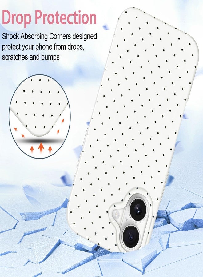 Hython for iPhone 17 Case Cute Polka Dot Aesthetic Design Simple Cover 6.3", Thin Slim Anti-Scratch Soft TPU Bumper Shockproof Rubber Protective Phone Cases for Women Girls Girly Boys, White - Image 4